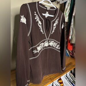 2.Vintage Jessica Sport Beaded And Embroidered Top 19-20” PTP